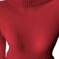 thumbnail image 5 of Pullover Sweaters for Women 2025 Long Sleeve Crewneck Loose Plain Basic Knitted Sweater Tops Fall Winter Outfits, 5 of 7