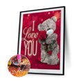 thumbnail image 1 of Cuadros Decorativos 5D DIY Rose Bear Rhinestone dibujo completo redondo taladro diamante imagen para regalos DQrwqpou Nuevos Originales, 1 of 9