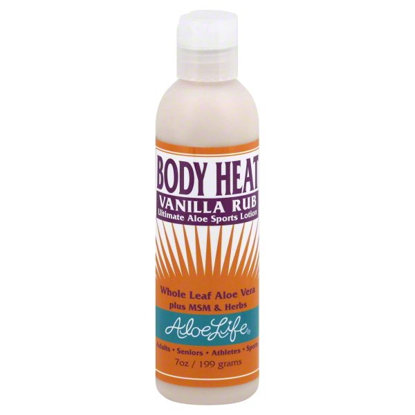 Aloe Life Body Heat Vanilla Rub Ultimate Aloe Sports Lotion 7 oz Lotion