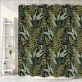 thumbnail image 2 of Boho Botanical Leaves Shower Curtain, Vintage Fern Leaf Sage Green Bath Curtain, Natural Farmhouse Herb Floral Bathroom Accessories Groovy Spring Summer Bathroom Curtain Liner Set Hooks,72x72IN, 2 of 3