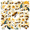 2A, variant on cartoon Bee Honey Theme Stickers, Waterproof Bee Honey Theme Sticker for Water Bottle Laptop Phone Cases Planner Skateboard Luggage Helmet Party Favor Decor, Ideal for Adults Teens Teacher Rewards
