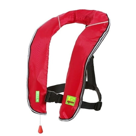Lifesaving Pro Premium 33G Manual Inflatable PFD Survival Buoyancy Fishing Kayaking Boating Life Jacket Classic Design Red (Best Inflatable Life Jacket For Fishing)