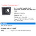 thumbnail image 2 of Left Driver Side Fog Light Bezel - Compatible with 2014 - 2015 GMC Sierra 1500, 2 of 2
