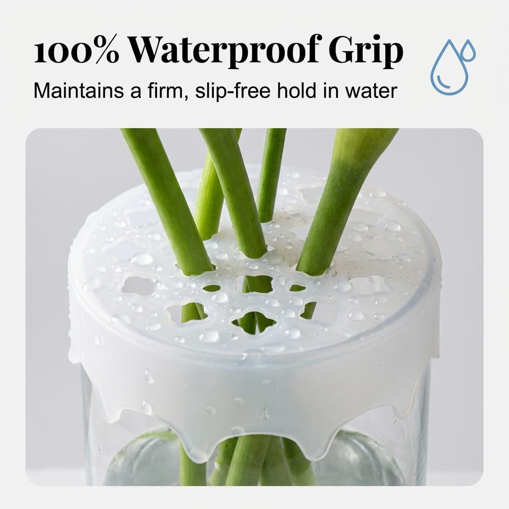 Silicone Flower Arrangement Grid, 2026 Flexible Floral Stem Holder for Vases – Waterproof Reusable Flower Frog for Easy DIY Bouquets(6PCS)