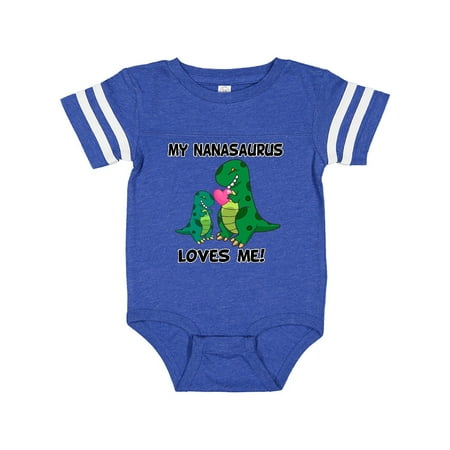 

Inktastic My Nanasaurus Loves Me Gift Baby Boy or Baby Girl Bodysuit