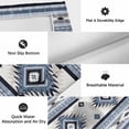 thumbnail image 6 of Blue Boho Outdoor Rug for Patio/Deck/Porch, Non-Slip Large Area Rug 3 x 5 Ft, Southwestern Ethnic Aztec Retro Geometric Indoor Outdoor Rugs Washable Area Rugs, Reversible Camping Rug Carpet Runner, 6 of 8