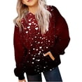 thumbnail image 2 of Bmisegm Cute Hoodies for Girls Heart Print Fashion Pullover Sweatshirt Casual Top for Valentine Day Girls Tops,_011,12-24 Months, 2 of 5