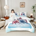 thumbnail image 4 of Homewish Teens Boys Sport Ice Hockey 3-Piece Full Size Comforter Sets,Ball Game Bedding Comforter Set,Blue Red Lightweight Bedding Sets,Breathable Home Decor,Reversible, 4 of 8