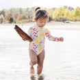 thumbnail image 3 of JAN & JUL Baby Girl One Piece Quick-dry Swim-suit (12-18m, Tropical Bloom), 3 of 6