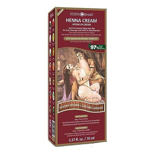 Tratamiento de coloración capilar Surya Brasil Henna Cream 70 ml semipermanente