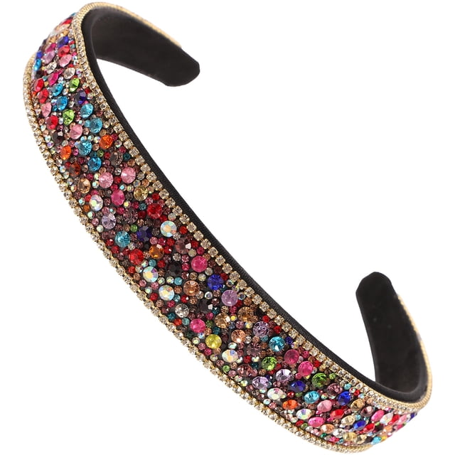 ADDHAT Para Ancha Con Rhinestones Multicolor Para Fiesta Y Uso Diario
