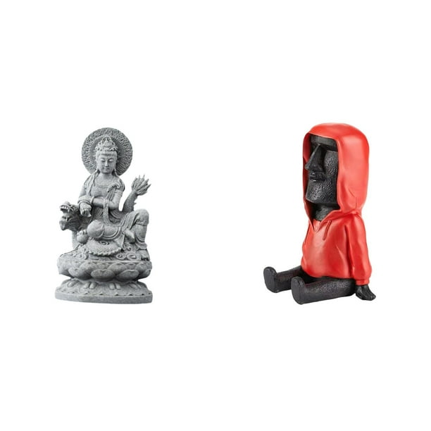 Estatua De Cabeza De Buda Guan Yin Moai De La Isla De Pascua, Figura De Kuanyin, Escultura De Retrato Antigua De Feng Shui, Decoración De Resina Para Centros De Mesa De Pasillo Interior