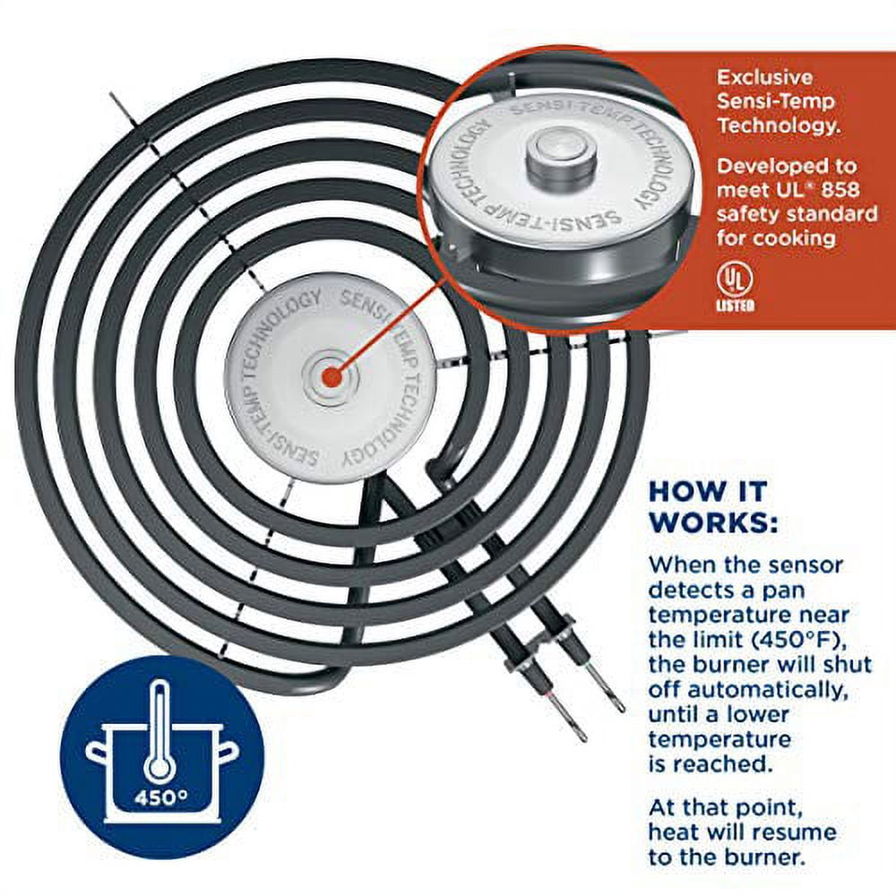 GE Appliances & Hotpoint 6”Electric Range Burner Element Sensi-Temp Coil, WB30X31058