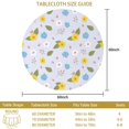 thumbnail image 3 of Pioneer Flower Floral Print Pattern Round Tablecloth 60 X 60 Inch, Wrinkle Resistant Wipeable Table Cloth for Kitchen Dining Picnic Patio Party, 3 of 6