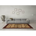 thumbnail image 3 of Ahgly Company Indoor Round Oriental Brown Modern Area Rugs, 6' Round, 3 of 4