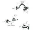thumbnail image 3 of Design House Oakmont 2-Handle Wall Mount Shower Trim Kit with Shower Head & Valve, 3 of 17