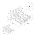 Novogratz Bushwick Metal Bed, King, Black