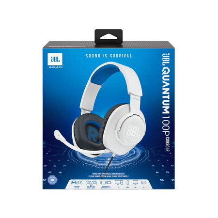 JBL - Quantum 100P Wired Gaming Headset - White