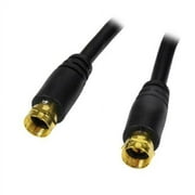 Luxtronic 25-ft. RG-6U Coaxial Cable with Gold "F" Connectors - Black