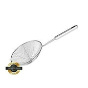 Walfos Spider Strainer Skimmer, Stainless Steel Skimmer Spider Strainer with Smooth Edge & Comfortable Handle, Dishwasher Safe, Perfect for Frying Food, Pasta, Spaghetti, Noodle (4.6in