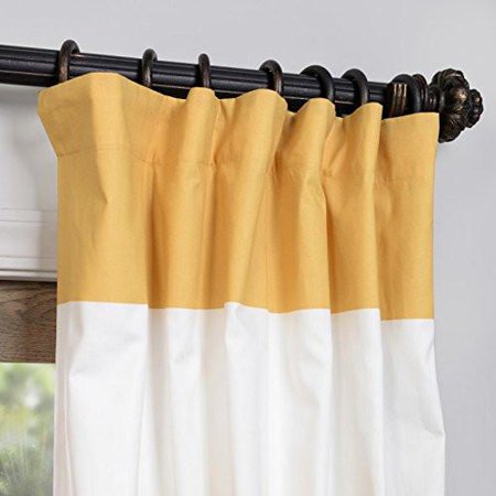 Half Price Drapes Prct Hs05 96 Horizontal Stripe Cotton Curtain
