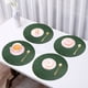 thumbnail image 4 of Mesa de comedor redonda, manteles individuales de terciopelo y piel sintética de doble cara, plegables, para hoteles, hogares, estilo occidental, manteles individuales para platos, piel, 4 of 6