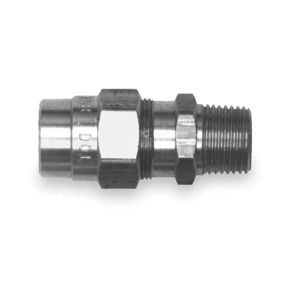Tramec Male Connector Fitting,1/4-18,Brass 2ZJF6