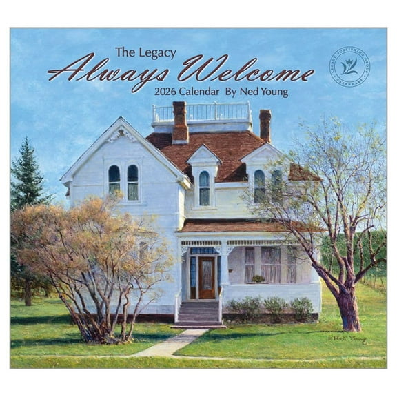 Legacy Publishing Group, Always Welcome by Ned Young 2026 Wall Calendar, 13.38'' X 12.13'', 12-Month Calendar with Stapled Binding