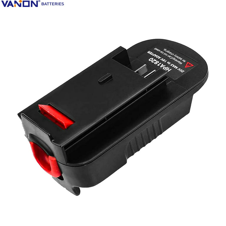 20V Adapter HPA1820 for Black&Decker LBXR2020 18V to 20V Batteries  Convertor Adapter for Black Decker 18V NiCad & NiMh Battery ToolsHPB18  HPB18-OPE