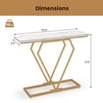 thumbnail image 3 of Spaco Gold Console Table with Diamond Shape Geometric Frame-White, Entryway Table Hallway Table, Storage-Friendly Hallway Table for Foyer & Entry Spaces, 3 of 7