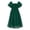 Dark Green, variant on Girls Chiffon Dress Flutter Ruffle Short Sleeve Kids Square Neck Frocks Purple 6-13Y