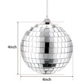 thumbnail image 2 of 2 bolas de discoteca con espejo, decoración de fiesta disco de los años 70, bolas colgantes para efectos de iluminación de fiesta o DJ, decoración del hogar, accesorios de escenario, accesorios de juego (plata, 4 pulgadas) oso de fresa Electrónica, 2 of 5
