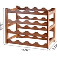 thumbnail image 2 of Maydear Bamboo Wine Rack, 4-Tier Wine Bottle Holder Tabletop Wine Bottle Organizer Storage 16 Bottles Wine Racks, 2 of 5