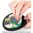 thumbnail image 3 of Silicone Non-Slip Drink Coasters with Removable Printed Absorbent Felt Pad - Set of 4 - Van Gogh: Vase & Irises, 3 of 3