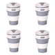 thumbnail image 1 of Gray Silicone Foldable Travel Cup-Camping Cup, Foldable Water Cup, Adult Drinking Cup with Lid., 1 of 5