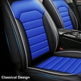 thumbnail image 5 of Car Seat Covers for Lexus 5-Seat Full Set, PU Leather Front Rear Auto Cushion Protector with Pillow for GS450h/ IS500/ LS460/ LS500/ LX570/ LX600 Black Blue, 5 of 14