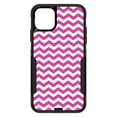 thumbnail image 1 of DistinctInk Custom SKIN / DECAL compatible with OtterBox Commuter for iPhone 11 (6.1" Screen) - Hot Pink White Chevron Stripes Wave - Chevron Stripes Pattern, 1 of 5