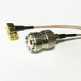 thumbnail image 1 of UHF Female SO239 Switch RP-SMA Male Plug Right Angle Pigtail cable RG178 15CM 6" Adapter High Quality Ships Quickly From USA, 1 of 2