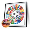 thumbnail image 1 of Cuadros Decorativos 5D fútbol bandera mosaico redondo taladro diamante pintura Rhinestone imagen para regalos Ehuebsd Nuevos Originales, 1 of 9