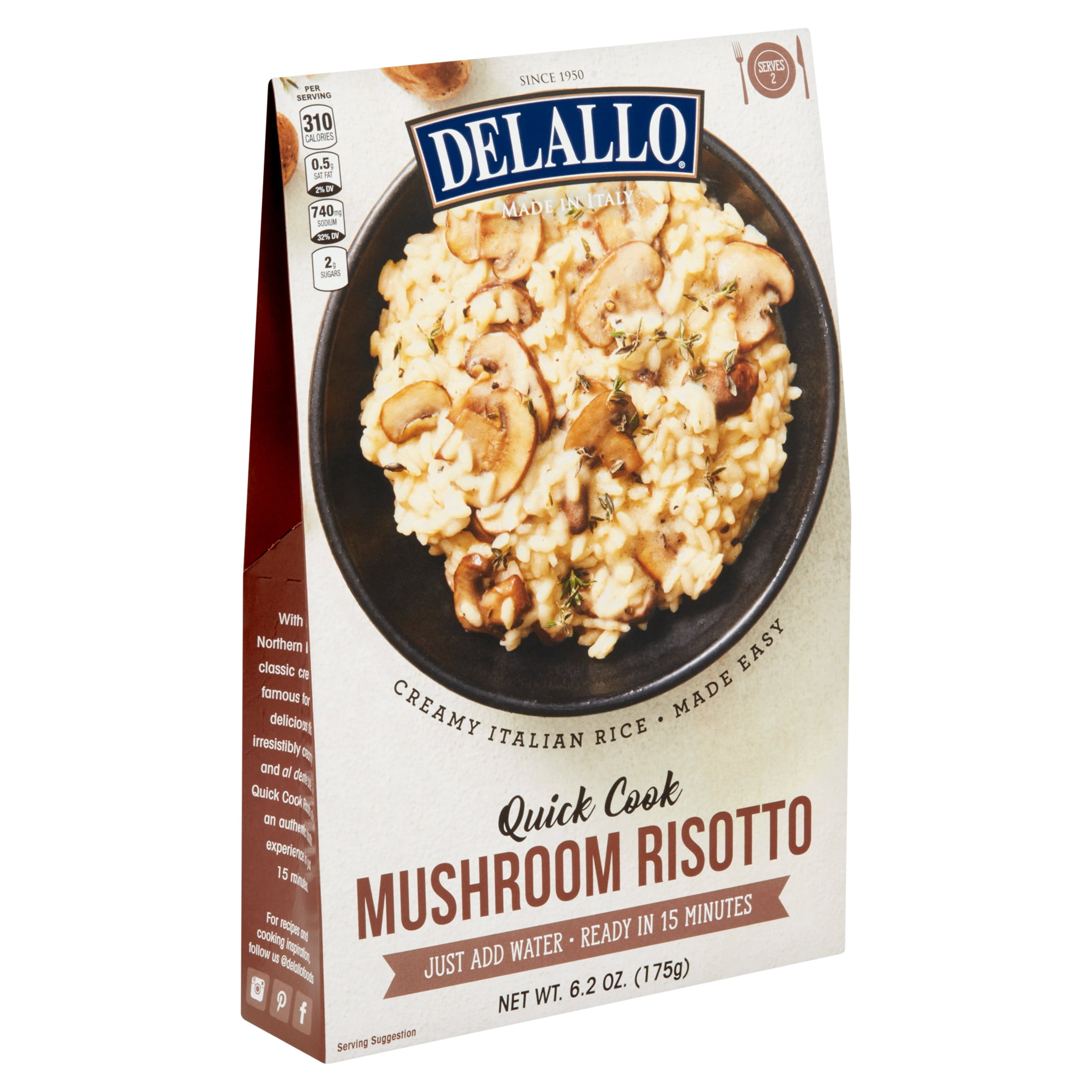 DeLallo Quick Cook Mushroom Risotto, 6.2 oz