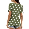 thumbnail image 5 of Jalioing Women's Summer Shirts Short Puff Sleeve Fashion T Shirts Trendy Square Neck Casual Tops Outfits, 5 of 7
