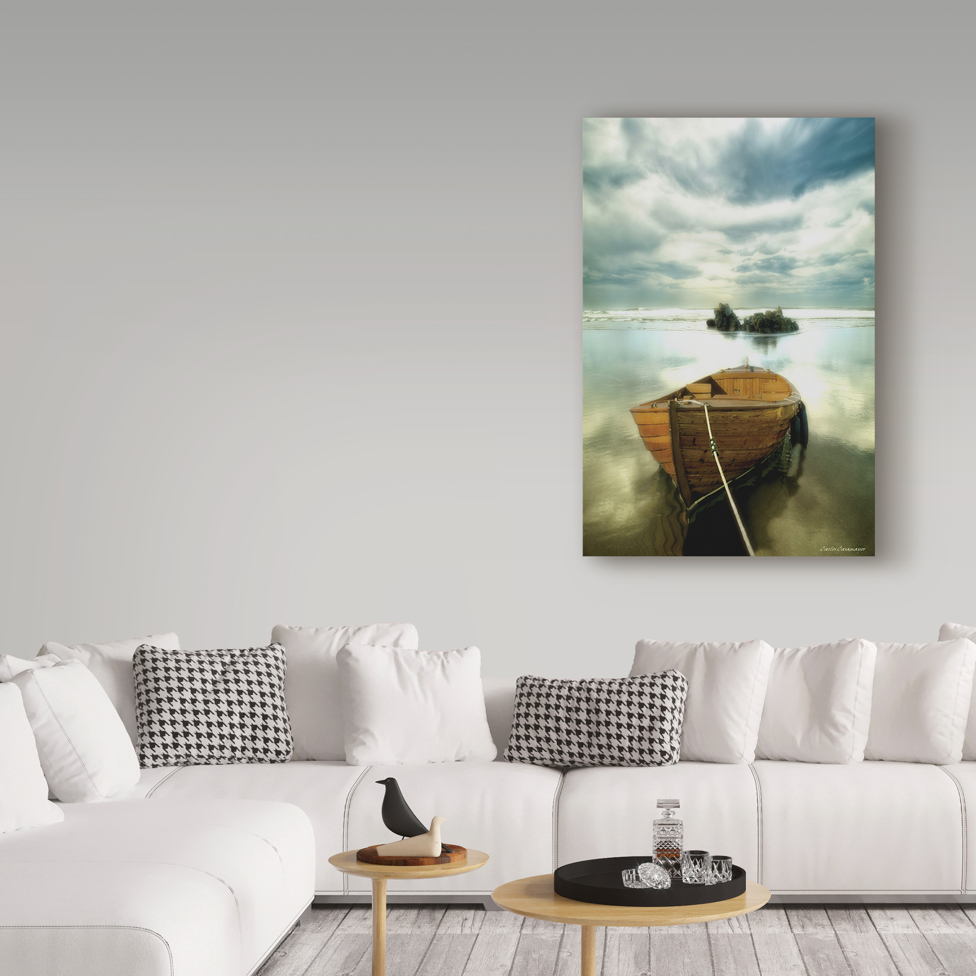 Trademark Fine Art 'The Old Boat' Canvas Art by Carlos Casamayor