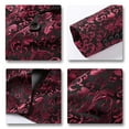 thumbnail image 4 of Mens Floral Jacquard Dress Suit Jacket 1 Button Print Tux Blazer Sport Coat-Burgundy, 4 of 6