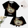 thumbnail image 2 of Tool Band Eye Logo Rock Summer Home Suit For Womens Short-Sleeved Pajama Set 2pcs Loungewear Soft Sleepwear T-Shirts Tee Shirt Top And Short Sleeping Pants, 2 of 8