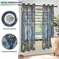 thumbnail image 3 of Yayeee Window Curtains Set of 2 for Living Room Light Filtering 63"x42", Yellow Forest Pattern, 3 of 7