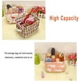 thumbnail image 2 of Storage Baskets Foldable Mini Square Natural Linen & Cotton Fabric Storage Bins Simple Desk Shelf Baskets Organizers - Set of 4 Organizer Storage Bags, 2 of 7