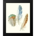 thumbnail image 2 of Meagher, Megan 20x24 Black Modern Framed Museum Art Print Titled - Watercolor Feathers III, 2 of 5