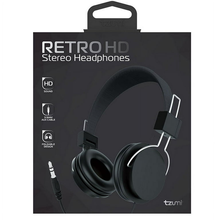 Tzumi Retro Boost Wired Headphones Walmart