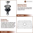 thumbnail image 6 of Mondawe 30" Fireclay Drop-In Undermount Single Bowl Kitchen Sink Thick Mounting Deck in Black, 6 of 9