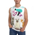 thumbnail image 1 of Fotbe Pet Care Grooming Men's Camiseta sin Mangas Estampada para Hombres, Playera Casual para Gimnasio, Entrenamiento, Playa-X-Large, 1 of 7